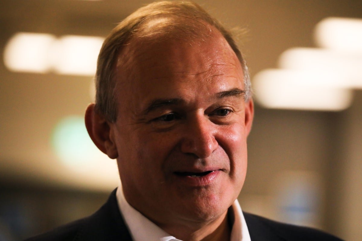 Ed Davey warns against ‘Trump satellite state’ as he aims to block Farage’s election bid