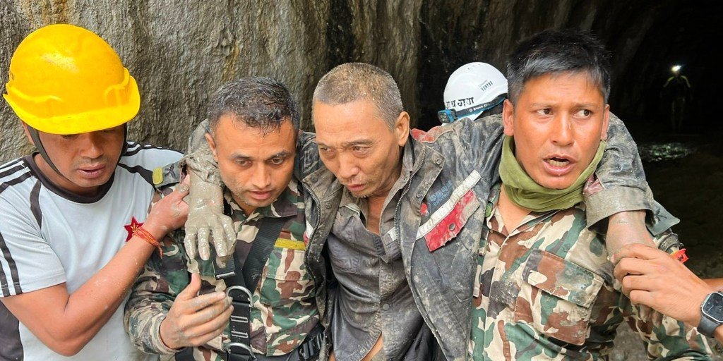 Family breathes relief as rescue operation brings closure after 10 days in Nepal flood tunnel