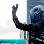 George Russell secures pole position for Azerbaijan Grand Prix as Kimi Antonelli suffers setback