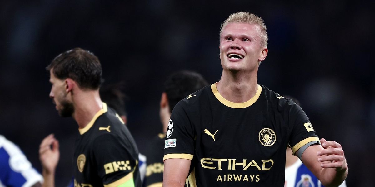 Haaland scores twice to lead Manchester City past Porto in Champions League opener