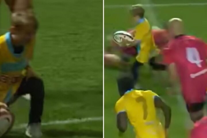 Jackson Burrow scores poignant try at MND charity match in tribute to father Rob