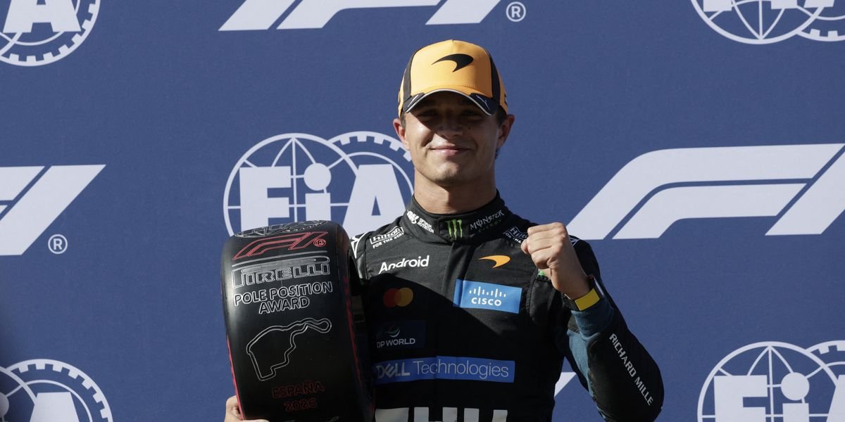 Lando Norris claims pole position for Spanish Grand Prix with narrow victory over Kimi Antonelli