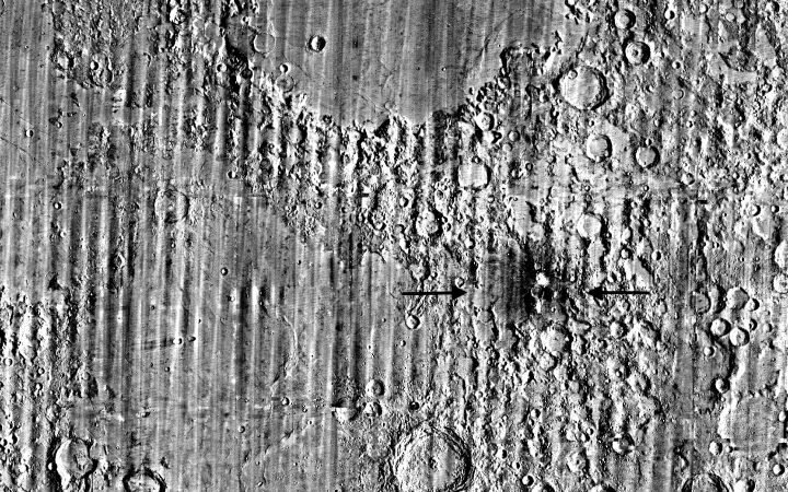 Lunar orbiter identifies massive new crater formed by recent asteroid impact on the moon