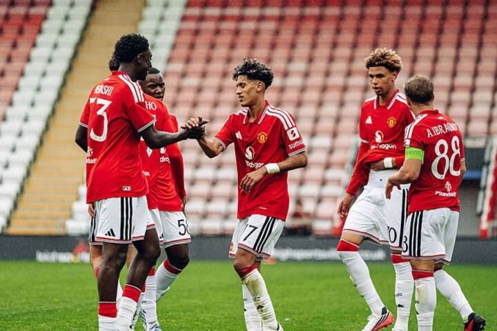 Manchester United's JJ Gabriel scores hat-trick in UEFA Youth League debut