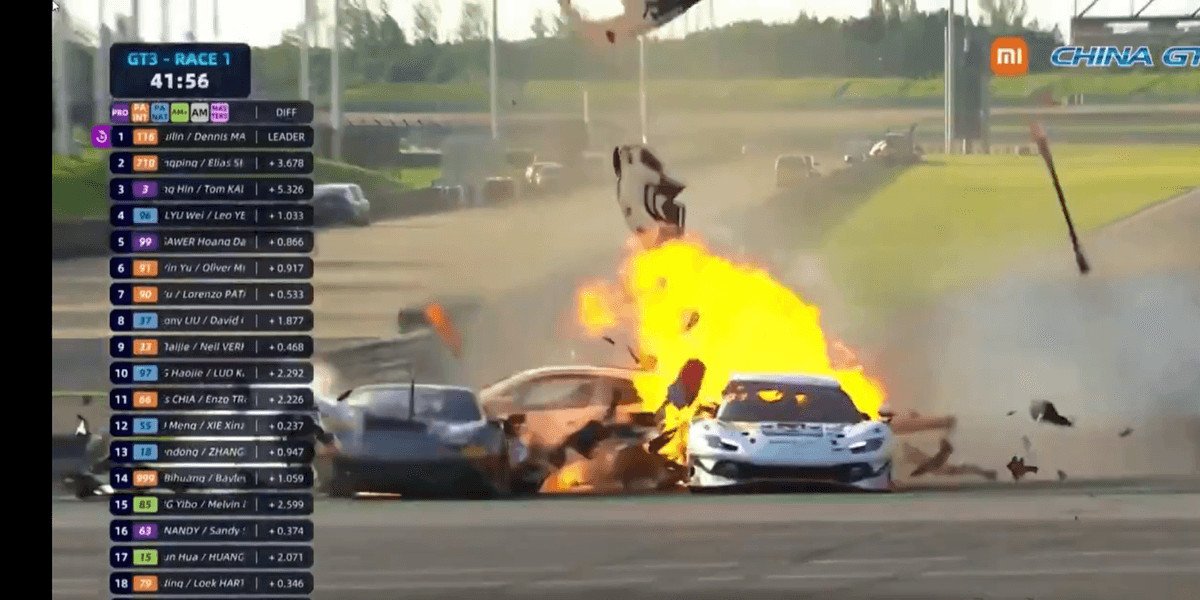 Ollie Millroy recuperates in hospital after life-saving rescue during China GT crash