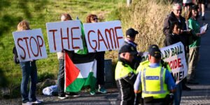 Protests erupt as Ireland and Israel prepare for controversial soccer doubleheader
