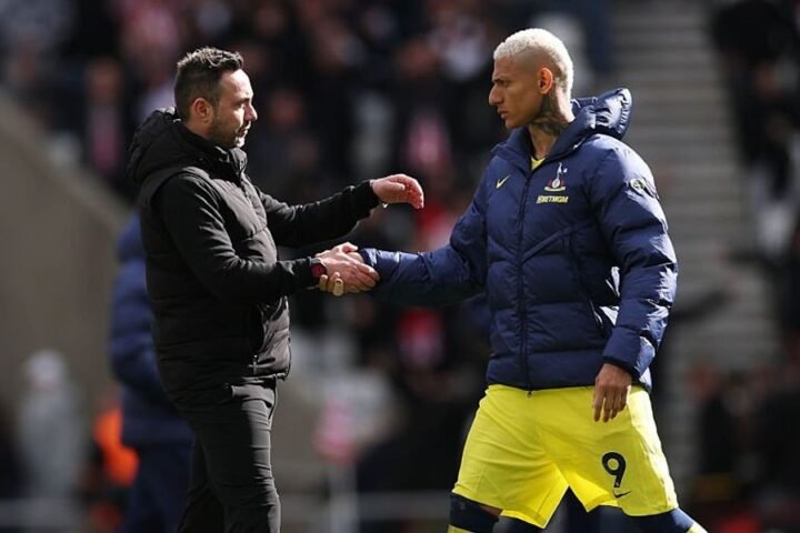 Richarlison questions De Zerbi's decision after missing out on League Cup squad against Liverpool