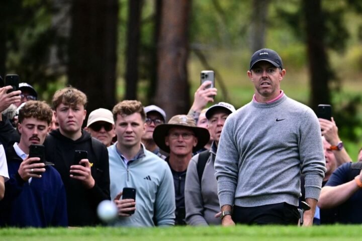Rory McIlroy falls short with three-under-par as Aaron Rai leads at BMW PGA Championship