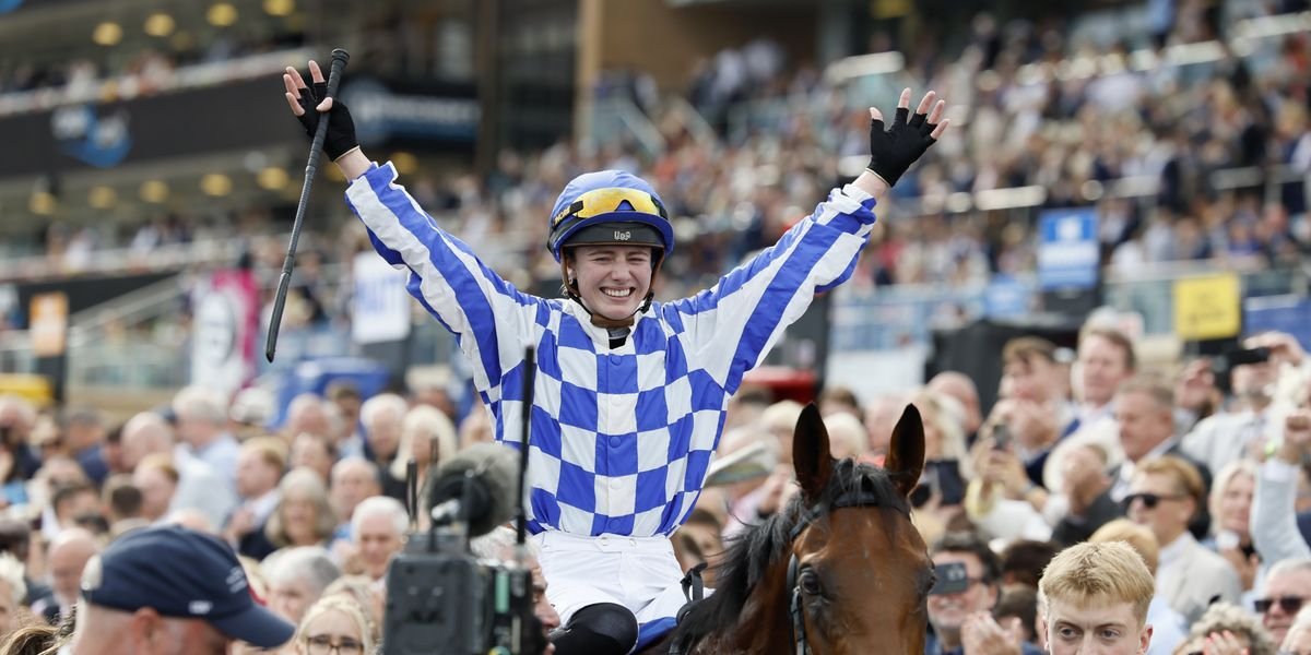 Saffie Osborne becomes first woman to win British Flat racing Classic at St Leger