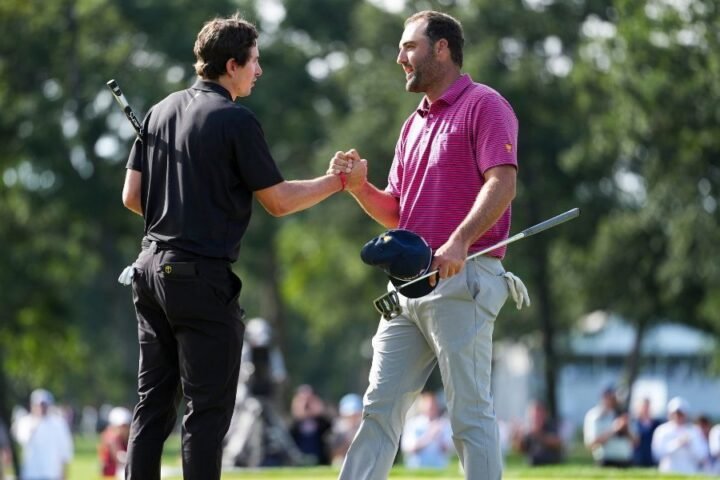 Scottie Scheffler exhibits exceptional sportsmanship during intense Presidents Cup match