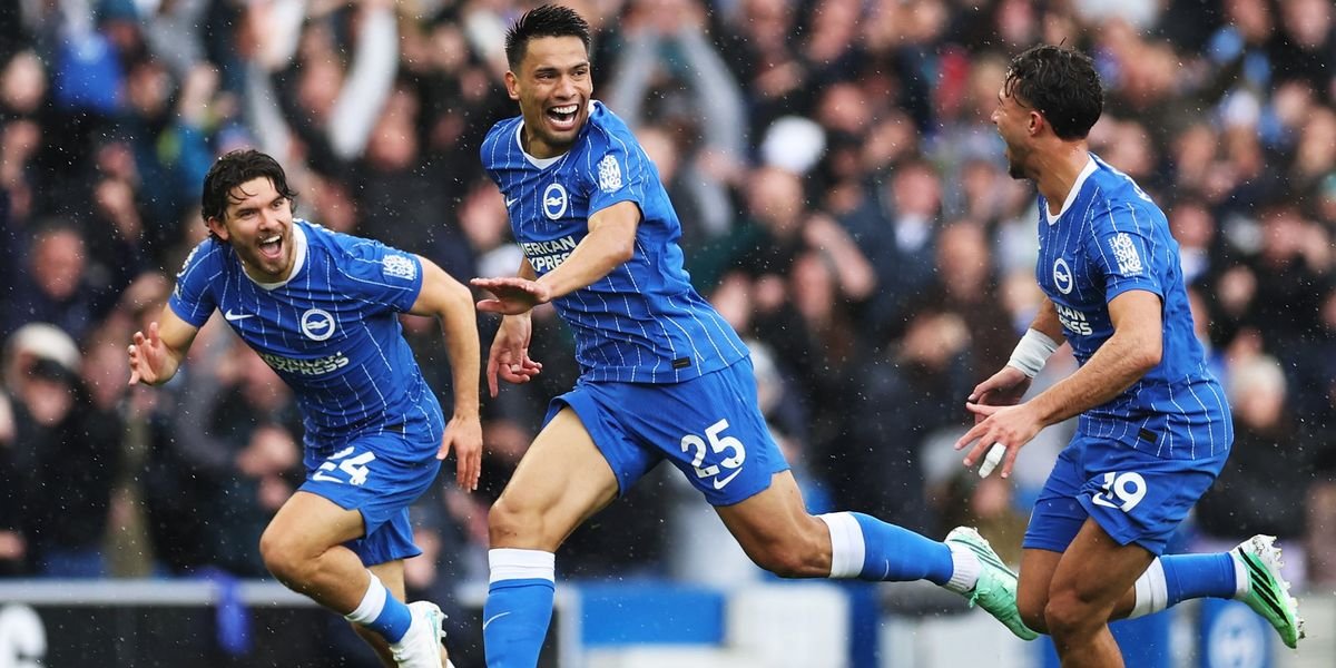 Diego Gomez scores remarkable goal from halfway line in Brighton's win over Crystal Palace