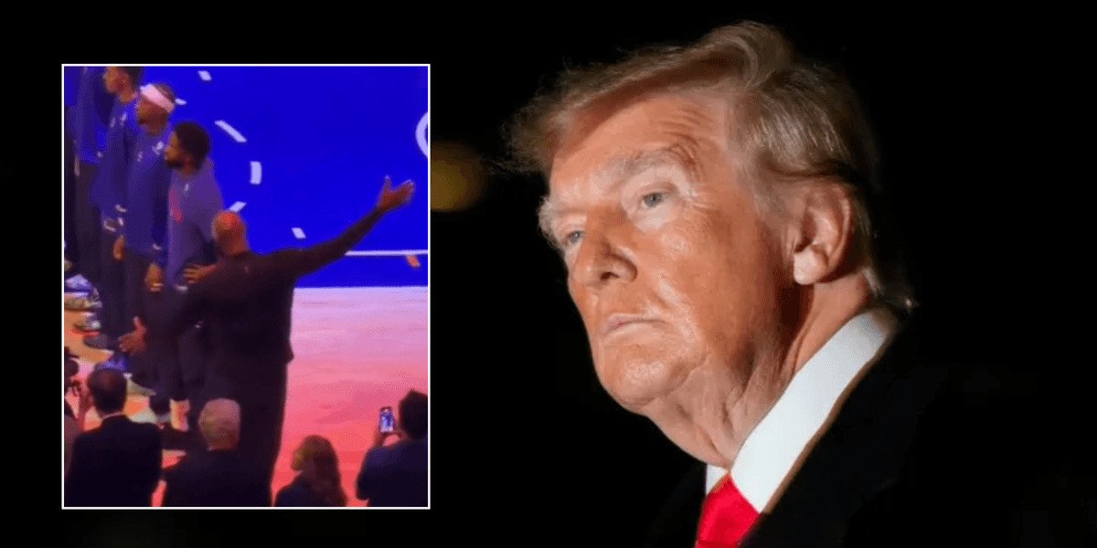 Donald Trump criticises LeBron James over national anthem comments during NBA event