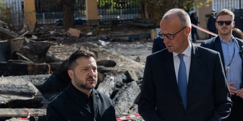 Friedrich Merz visits Kyiv amid air raid alerts, pledges support and military aid for Ukraine