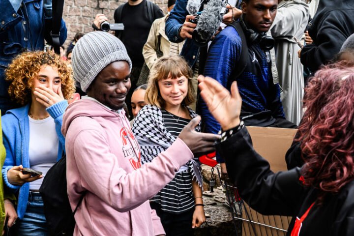 Greta Thunberg joins French students in protests against education system failures