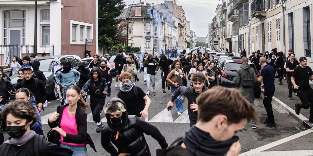 High school protests erupt in France over poor school conditions and overcrowding