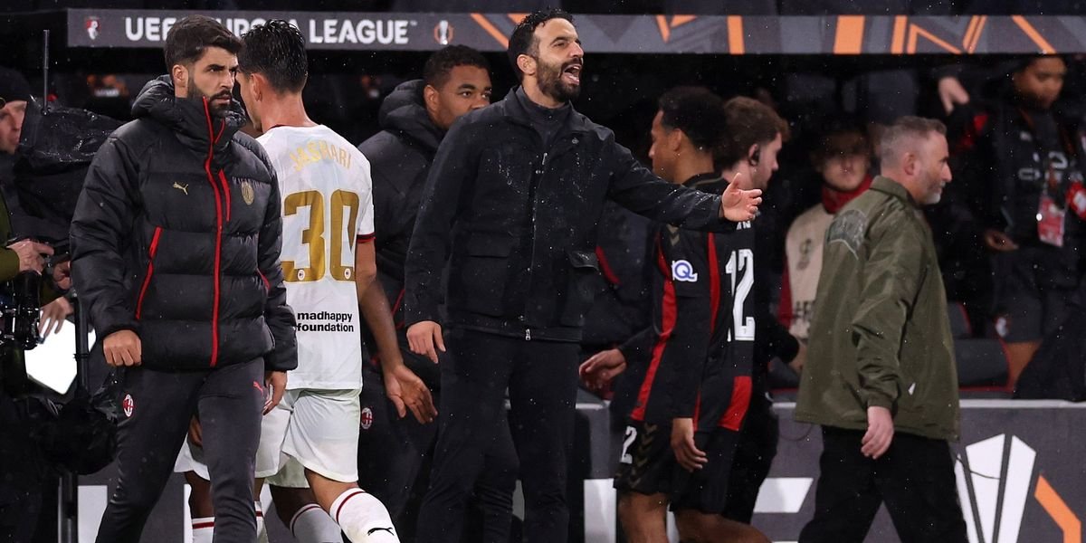 Ruben Amorim reacts to Bournemouth's historic Europa League victory over AC Milan