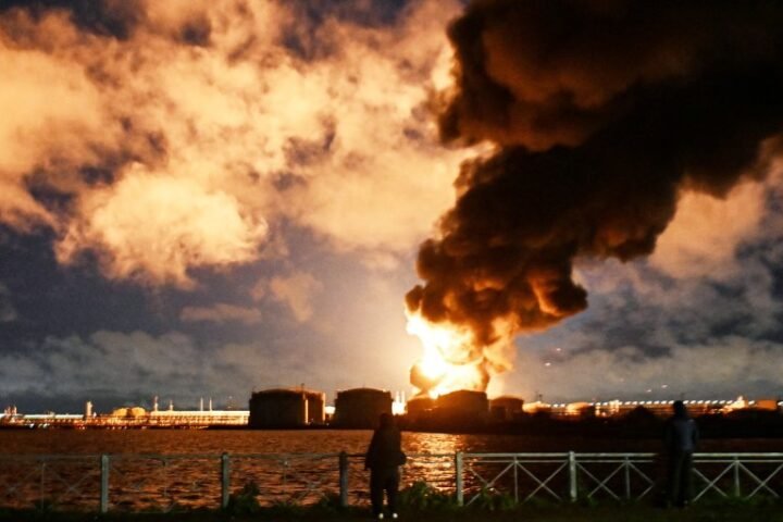 Ukrainian drones target St. Petersburg oil facilities in large-scale aerial assault
