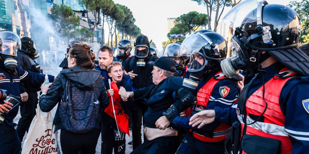 Violence erupts as Albanian protests against government corruption escalate in Tirana